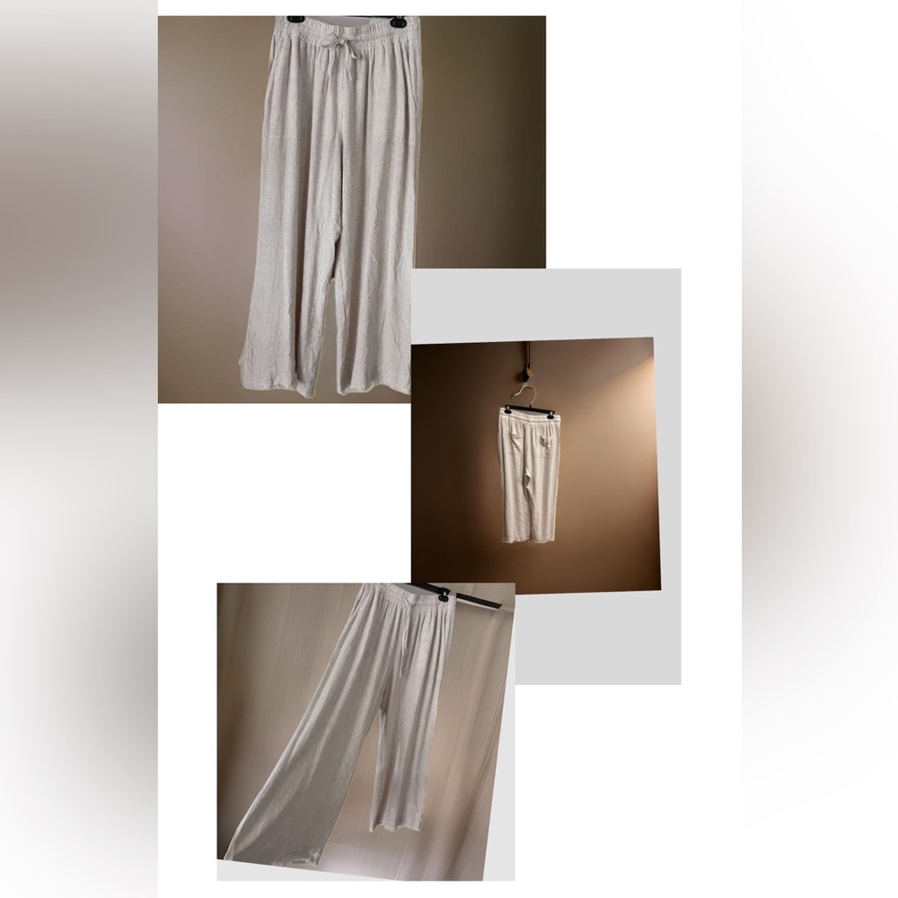 SOLD OUT- Umgee Womens Pant with Elastic Waist, Side & Back Pockets,Frayed Hem - Picture 4 of 6